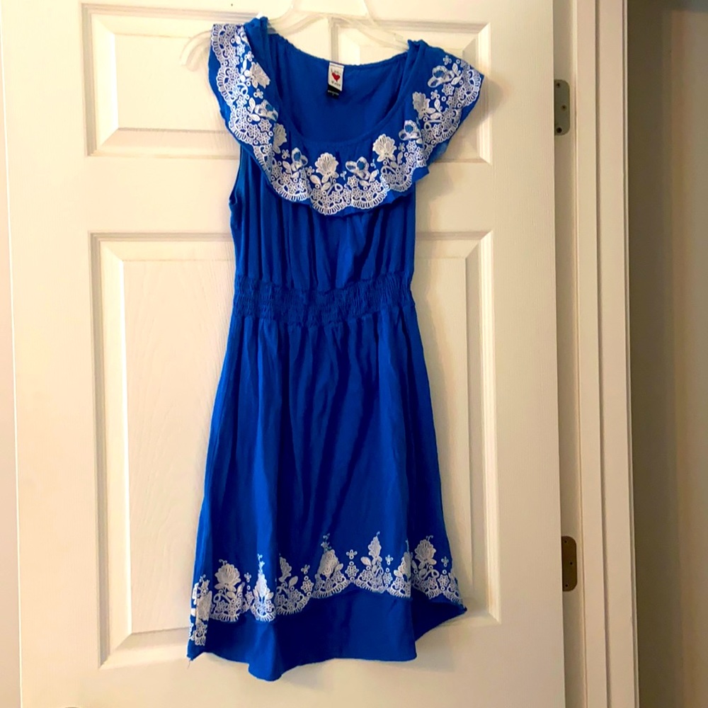 Blue floral dress